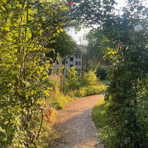 Durchgang zwischen hinterem Garten und Vorplatz